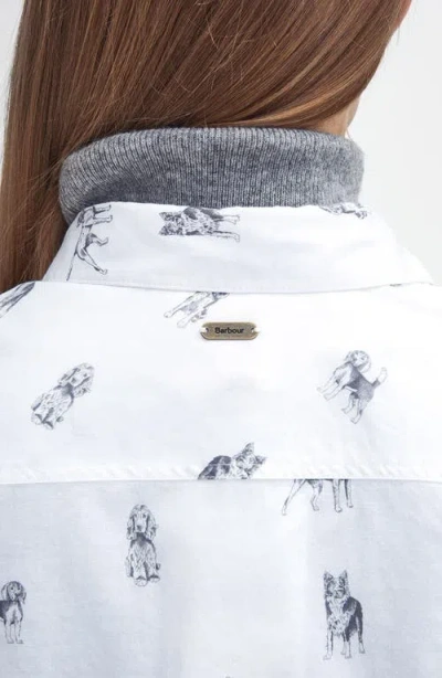 Barbour Brambles Dog Print Cotton Button-up Shirt In Dog Print