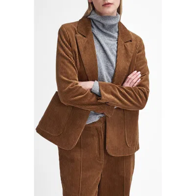 Barbour Samara Cotton Corduroy Jacket In Sienna