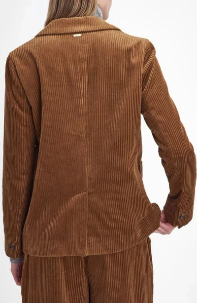 Barbour Samara Cotton Corduroy Jacket In Sienna