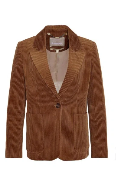 Barbour Samara Cotton Corduroy Jacket In Sienna