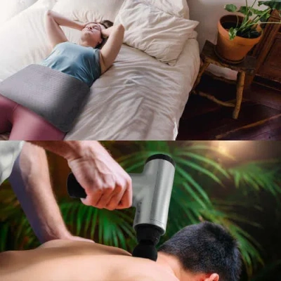 Pursonic 6 Speed Massage Gun & Electric Heating Pad In Grey