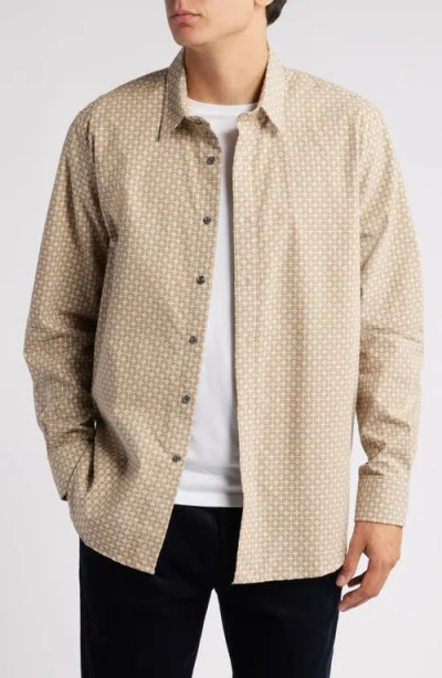 Shop Peregrine Club Button-up Shirt In Camel