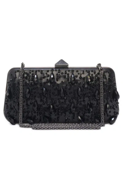Valentino Garavani Carry Secrets Crystal Embellished Minaudière In 7nm Jet/nero/jet