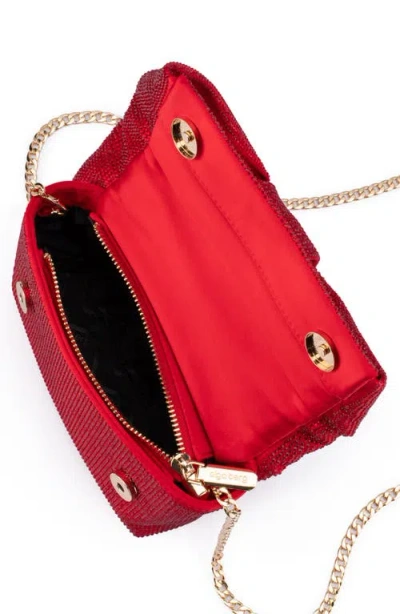 Olga Berg Alinta Hotfix Top Handle Bag In Red