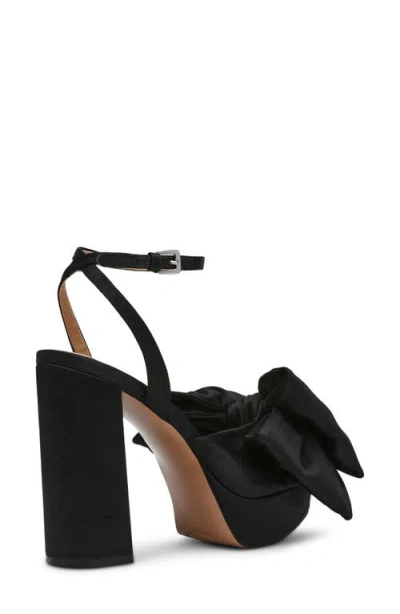 Shop Steve Madden Lively Platform Sandal In Black Satin