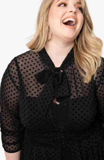 UNIQUE VINTAGE UNIQUE VINTAGE PLUS SIZE THREE QUARTER SLEEVED STARLET DUSTER 