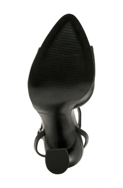 Steve Madden Beki Womens Leather Mesh Inset Ankle Strap In Black