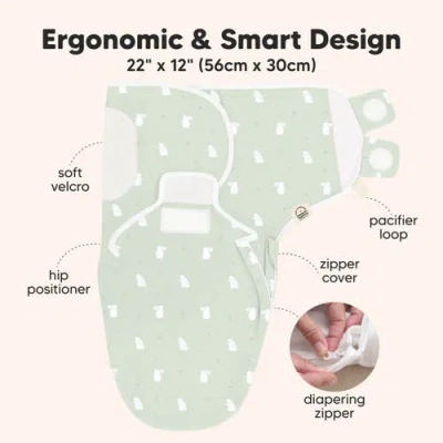 Keababies 3-pack Soothe Zippy Swaddle Wrap In Bunnies