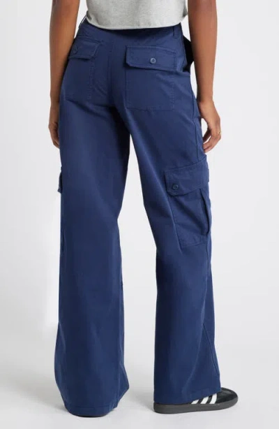 Bp. Twill Wide Leg Cargo Pants In Navy Iris