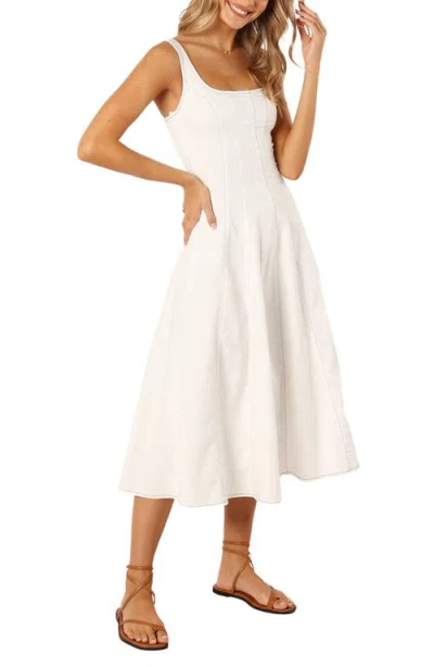 Petal And Pup Petal & Pup Una Fit & Flare Midi Dress In White