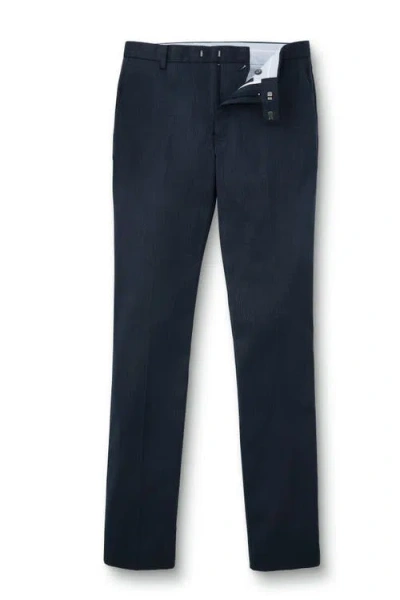 Charles Tyrwhitt Slim Fit Smart Texture Trousers In Denim Blue