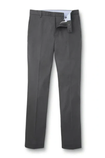 Charles Tyrwhitt Slim Fit Smart Texture Trousers In Charcoal Grey