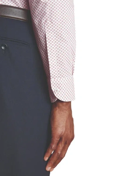 Charles Tyrwhitt Slim Fit Medallion Non-iron Stretch Print Shirt In Claret Pink