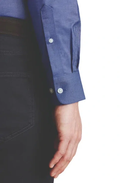 Charles Tyrwhitt Slim Fit Button-down Collar Non-iron Stretch Oxford Shirt In Cobalt Blue