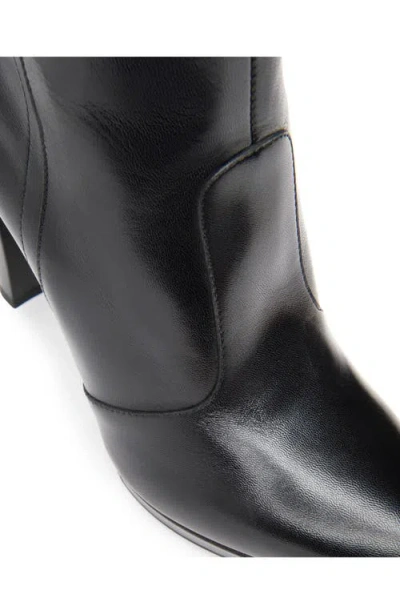 Nerogiardini Leather Platform Ankle Booties In Black
