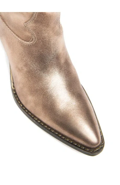 Nerogiardini Texan Pointed Toe Western Boot In Gold