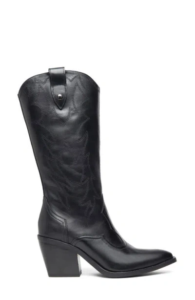 Nerogiardini Texan Pointed Toe Western Boot In Black