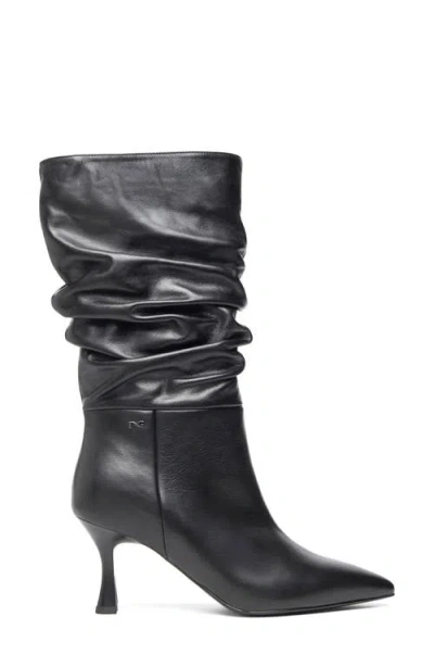 Nerogiardini Slouchy Pointed Toe Boot In Black