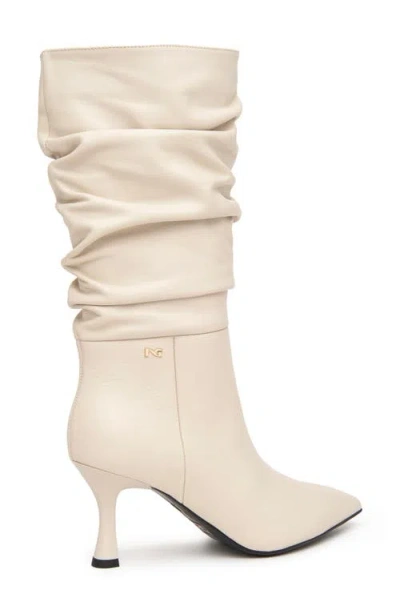 Nerogiardini Slouchy Pointed Toe Boot In White
