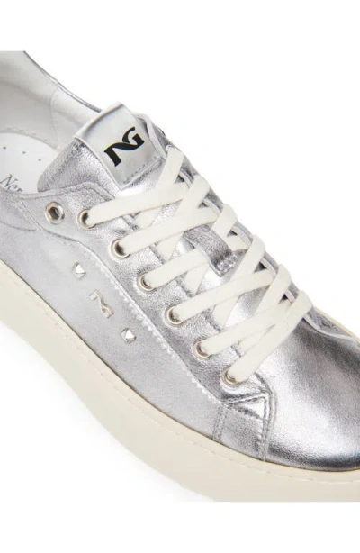 Nerogiardini Metallic Platform Sneaker In Silver