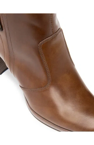 Nerogiardini Leather Buckle Block-heel Booties In Brown