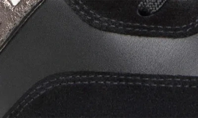 Nerogiardini Studded Mixed Leather Runner Sneakers In Black