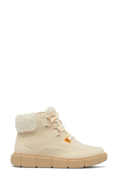 Sorel Explorer Iii Joan Nw Waterproof Boot In Honey White/sea Salt