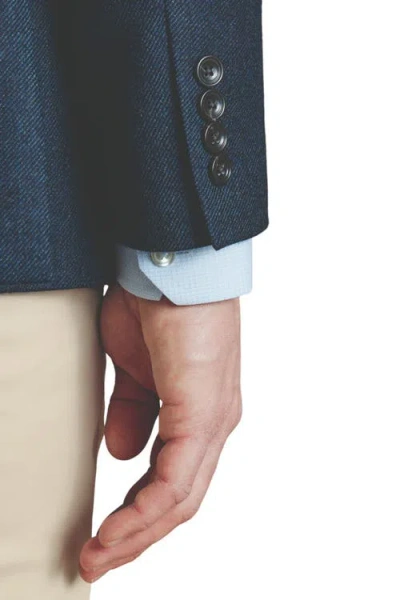 Charles Tyrwhitt Twill Wool Texture Slim Fit Jacket In Blue