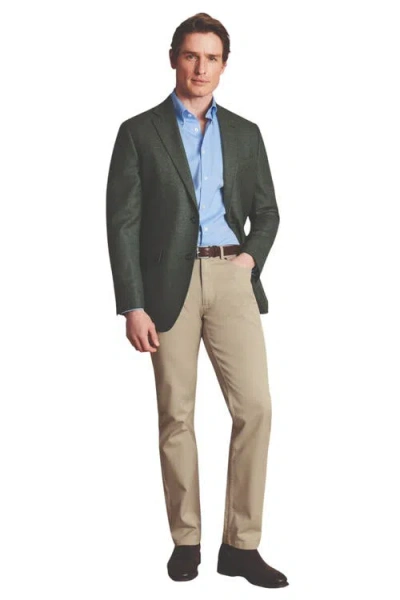 CHARLES TYRWHITT CHARLES TYRWHITT TWILL WOOL TEXTURE SLIM FIT JACKET 