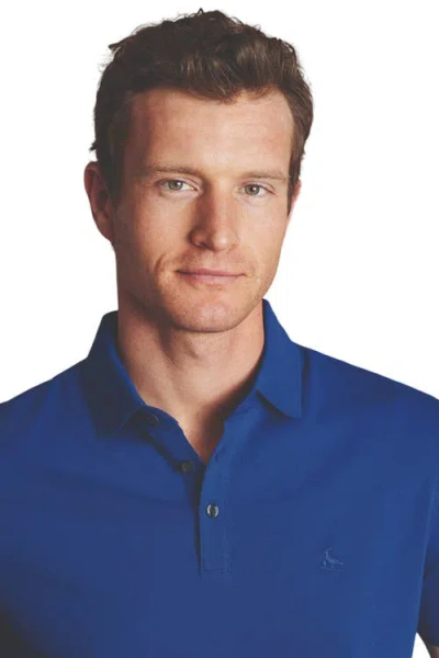 Charles Tyrwhitt Solid Short Sleeve Cotton Tyrwhitt Pique Polo In Cobalt Blue