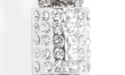 Open Edit Pavé Crystal Y-necklace In Clear- Rhodium