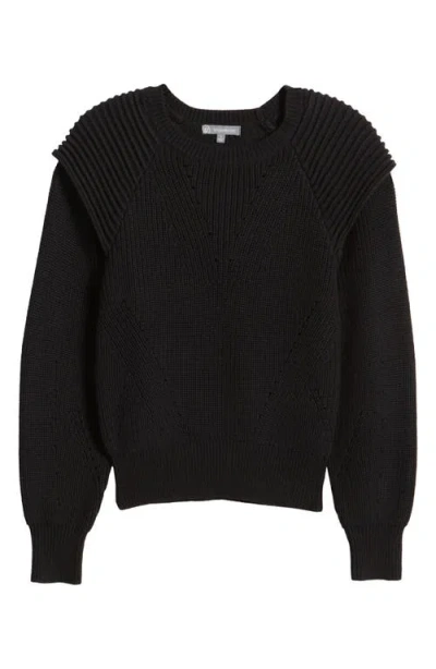 Shop Wit & Wisdom Extended Shoulder Sweater In Black