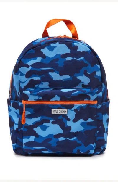 Little Chicken Kids' Camo Backpack In Blue Multi