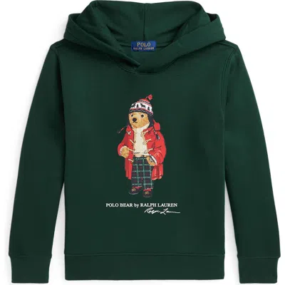 Polo Ralph Lauren Felpa Polo Bear Con Cappuccio In College Green Bear