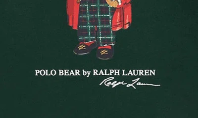 Polo Ralph Lauren Felpa Polo Bear Con Cappuccio In College Green Bear