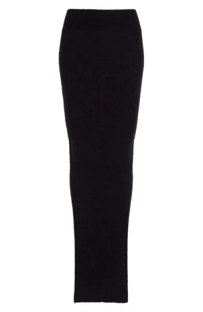 Rick Owens Gonna In Maglia Alpaca Blend Pillar Sweater Skirt In Black