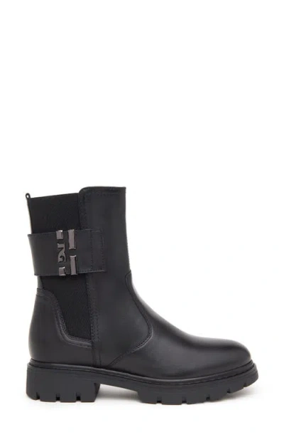 Nerogiardini Logo Strap Bootie In Black