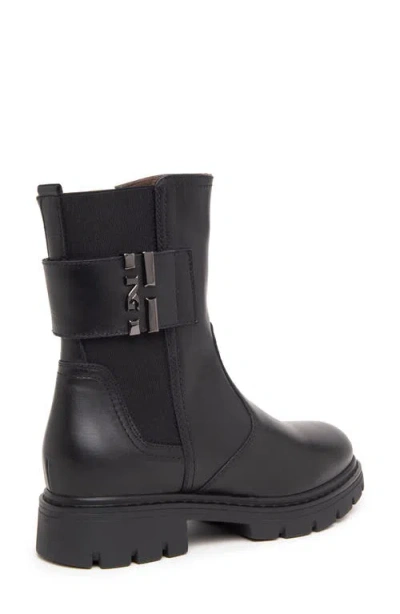 Nerogiardini Logo Strap Bootie In Black