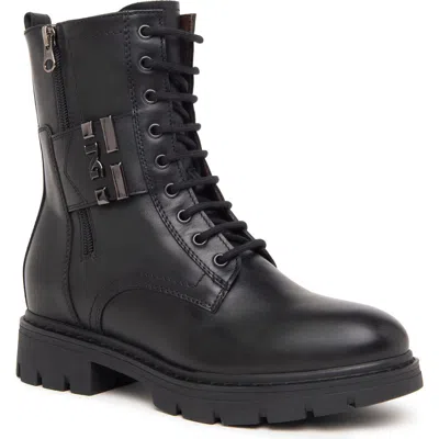 Nerogiardini Logo Strap Bootie In Black