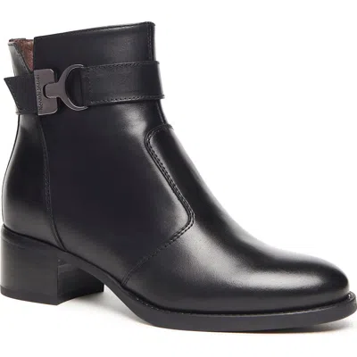 Nerogiardini Leather Buckle Ankle Booties In Black