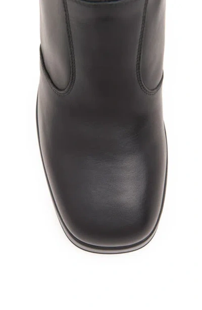 Nerogiardini Calfskin Chain Platform Booties In Black