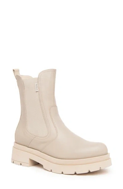 Shop Nerogiardini Lug Sole Chelsea Boot In Beige/khaki