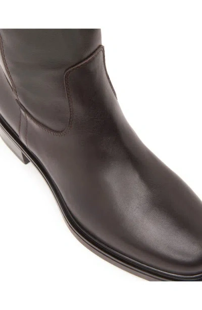 Nerogiardini Leather Buckle Tall Riding Boots In Brown