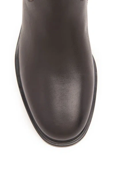 Nerogiardini Leather Buckle Tall Riding Boots In Brown