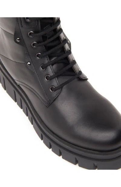 Nerogiardini Chain Leather Flatform Desert Boots In Black