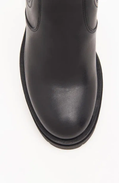 Nerogiardini Leather Heeled Chelsea Booties In Black