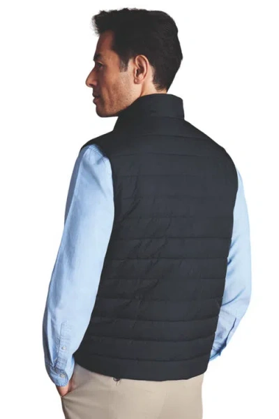 Charles Tyrwhitt Lightweight Quilted Vest In Navy