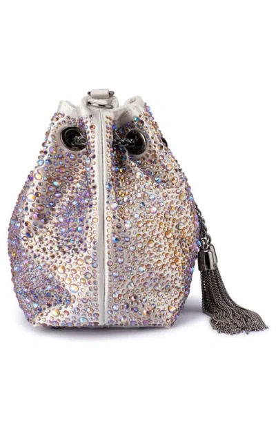Olga Berg Mika Crystal Pouch In Pastel