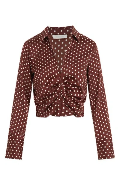 Favorite Daughter The Ruby Polka Dot Top In Sangria Ditsy Dot
