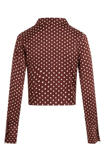 Favorite Daughter The Ruby Polka Dot Top In Sangria Ditsy Dot